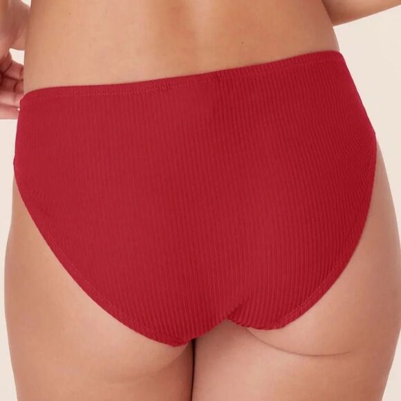 Andie x Mindy Bikini Set Maui Top Ribbed Swimsuit Flame Red size M NWT/NWOT - Picture 2 of 10